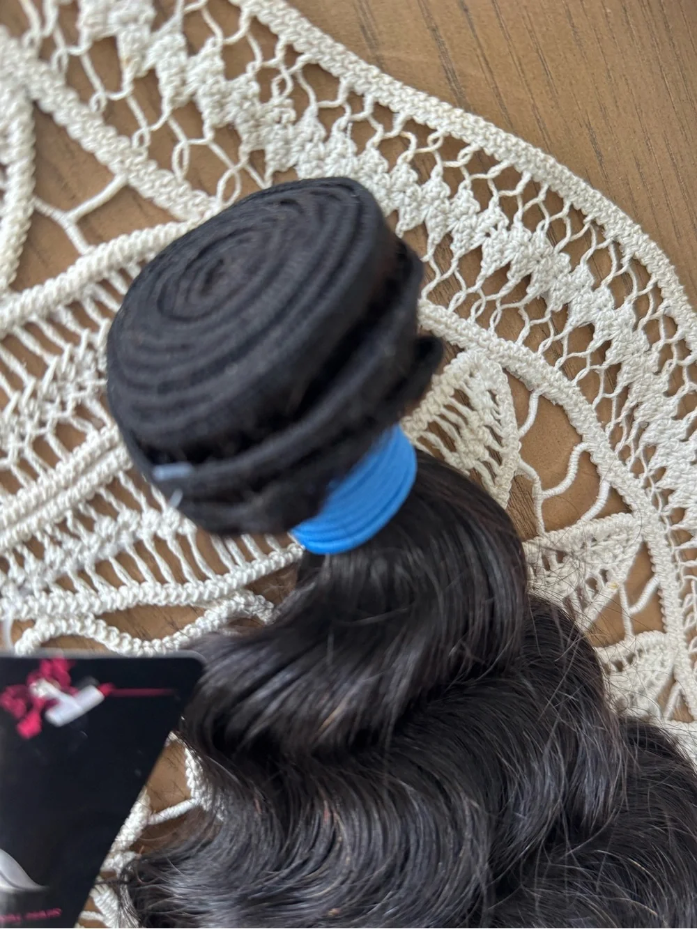 100% Human Hair Weft Extensions 18” Natural Black Wavy Hair